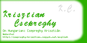 krisztian csepreghy business card