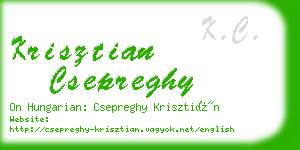 krisztian csepreghy business card